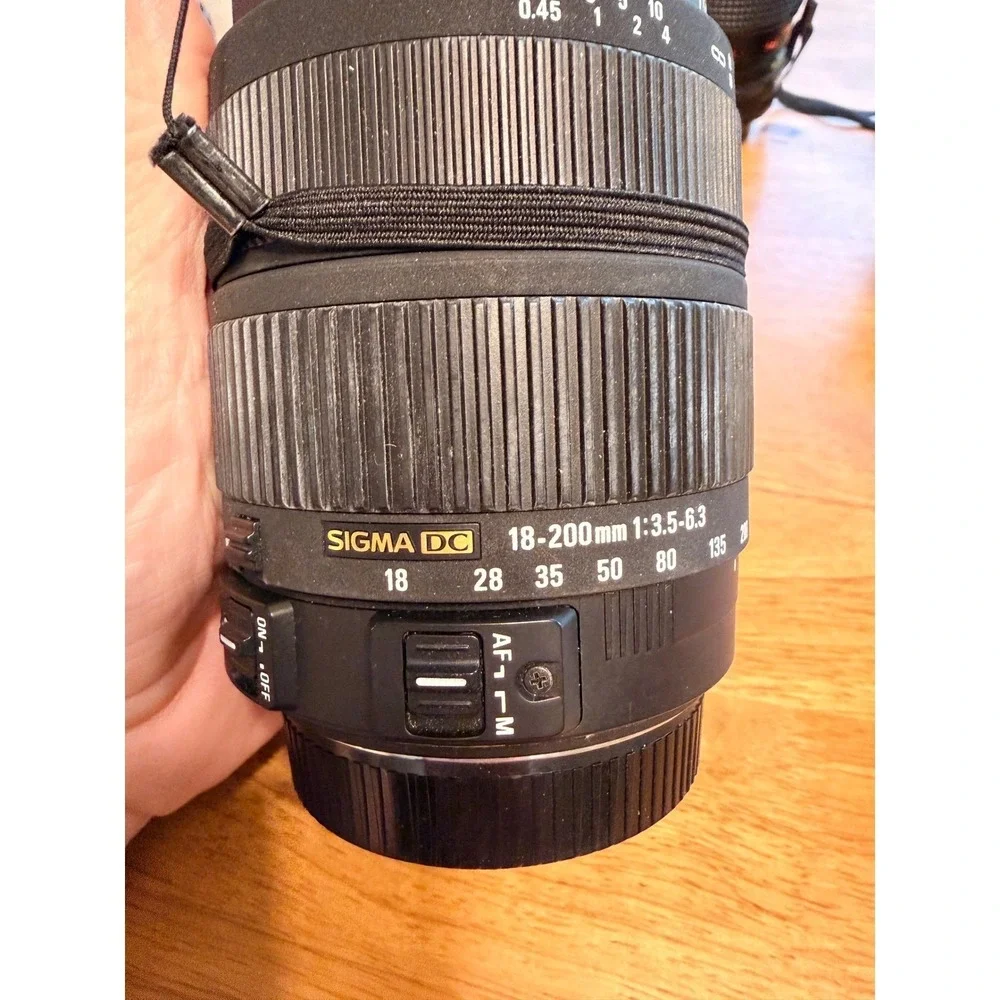 Canon AV-1 35mm SLR Film Camera Bundle Sigma 18-200mm Gemini 80-205mm Lenses